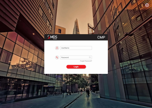 login screen for professional company